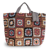 Großer Shopper gehäkelt Handarbeit braun – 1