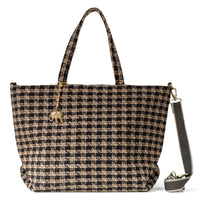 Großer Shopper Karo beige schwarz – 2