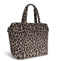 Large shopper bag, studded belt, leopard print – 3
