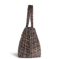 Großer Shopper Tweed braun beige – 3