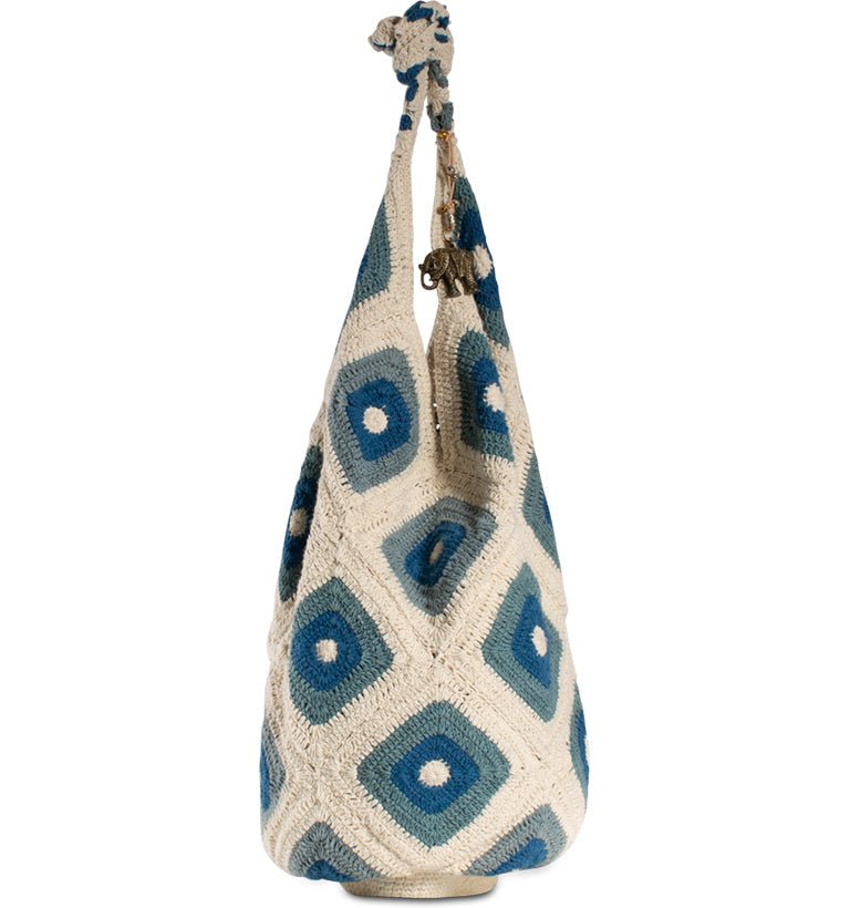 Häkelbeutel, Hippiebag Blau - ANOKHI