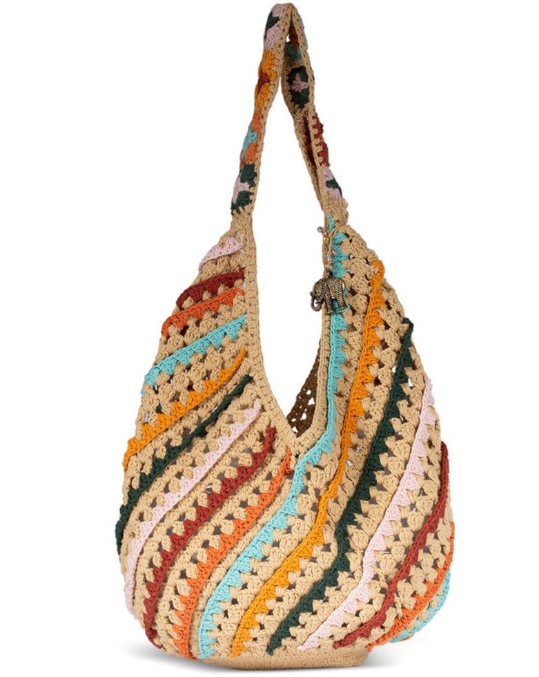 Hippie Bag Beuteltasche gehäkelt 971 mehrfarbig - ANOKHI