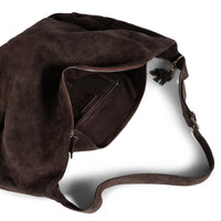 Hobo Bag Velourleder braun - ANOKHI