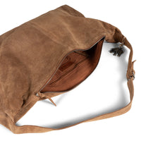 Hobo Bag XXL Velourleder cognac – 4