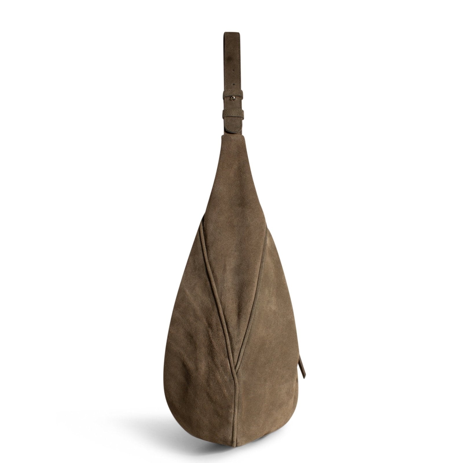 Hobo Bag Velourleder olive - ANOKHI