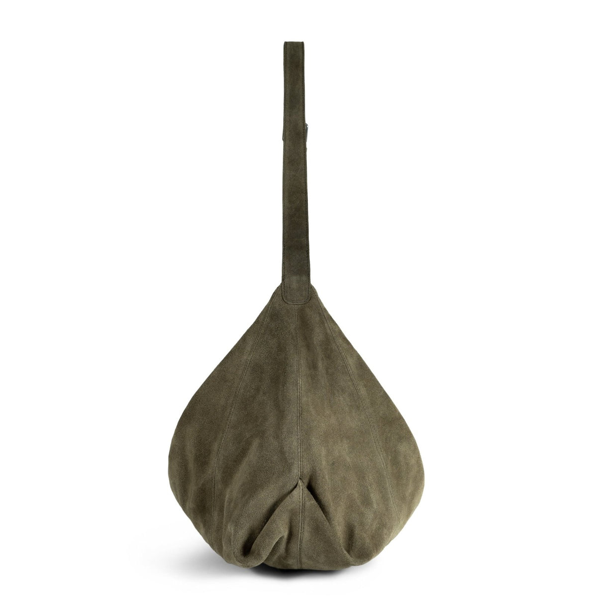 Hobo Bag Velourleder olive - ANOKHI