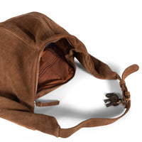 Hobo Bag Velourleder tan - ANOKHI