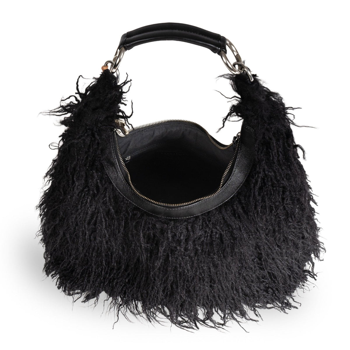 Bolso de hombro Ava Tibetan Curly Faux Fur - ANOKHI
