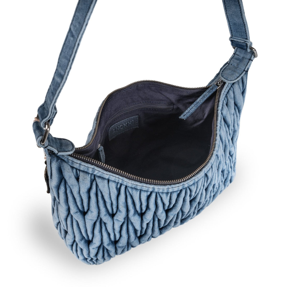 Schultertasche Denim gesteppt - ANOKHI