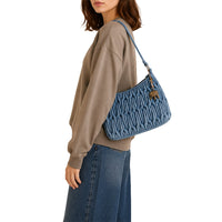 Schultertasche Denim gesteppt - ANOKHI