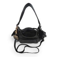 Schultertasche Leder schwarz - ANOKHI