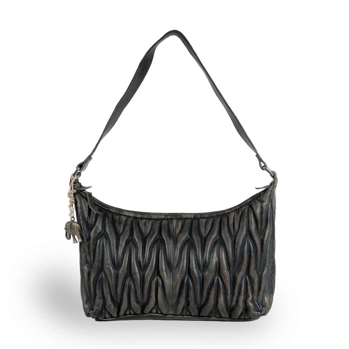 Schultertasche Leder vintage braun - ANOKHI