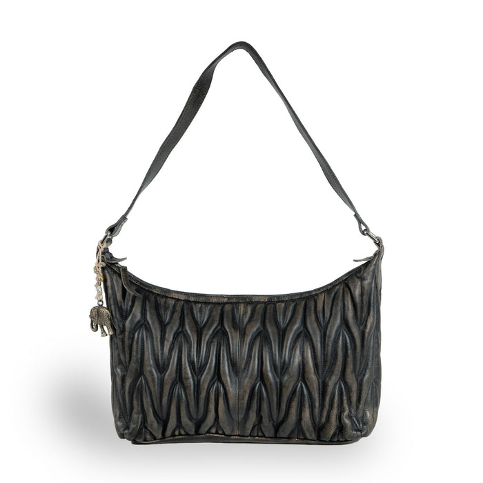 Schultertasche Leder vintage braun - ANOKHI