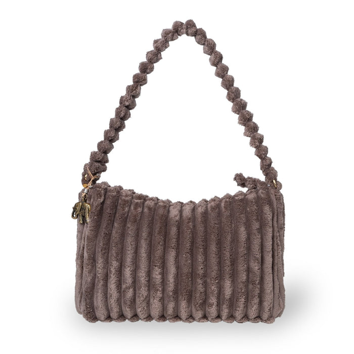 Schultertasche Mischa Large Fancy Cord — braun