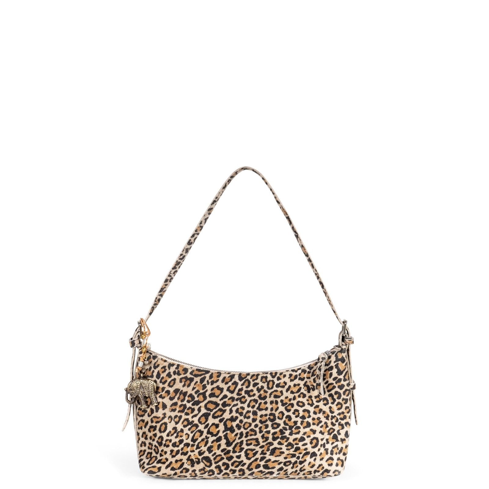 Schultertasche Velourleder Animalprint - ANOKHI
