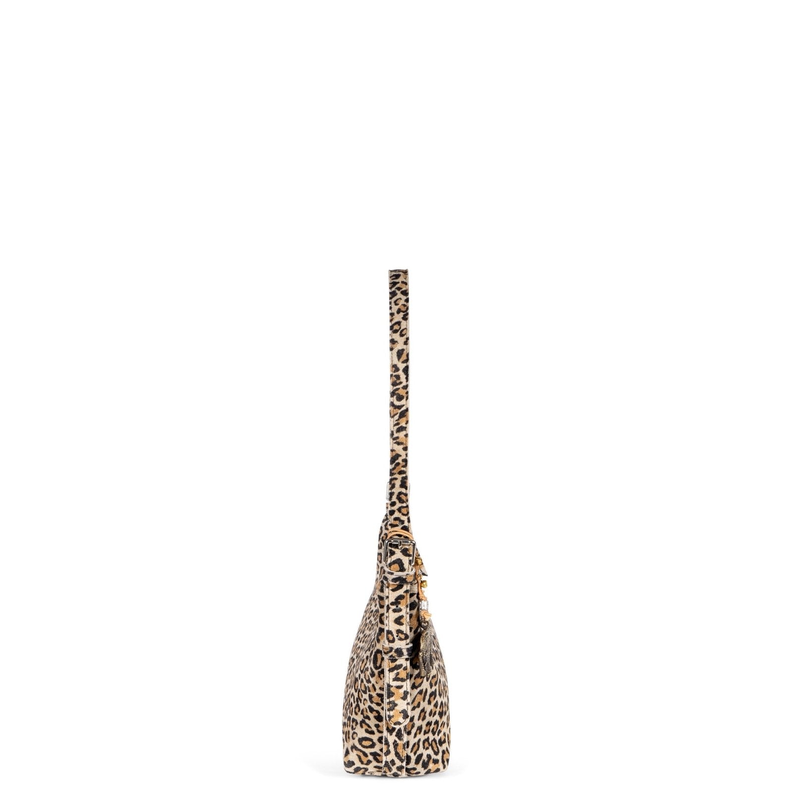 Schultertasche Velourleder Animalprint - ANOKHI