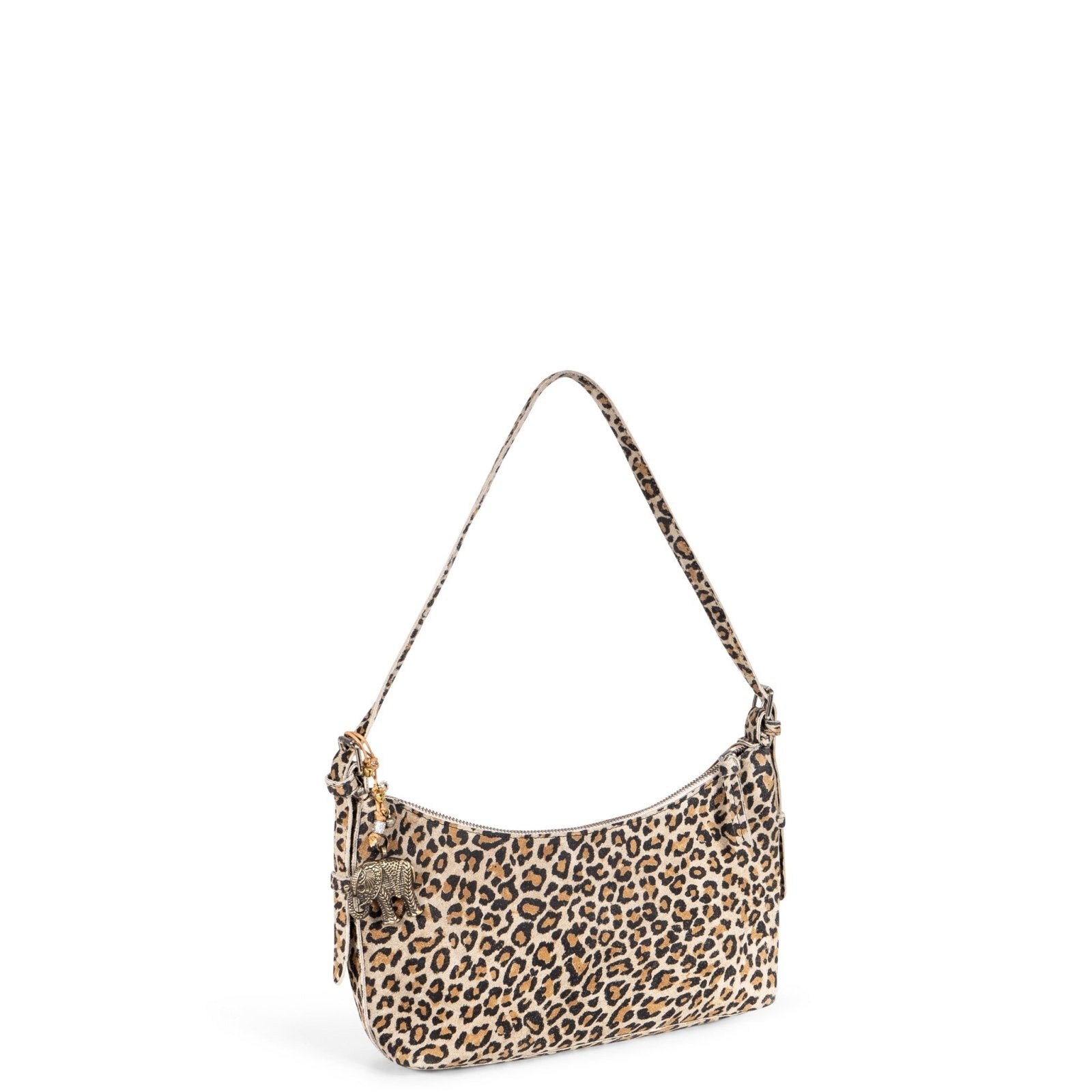 Schultertasche Velourleder Animalprint - ANOKHI