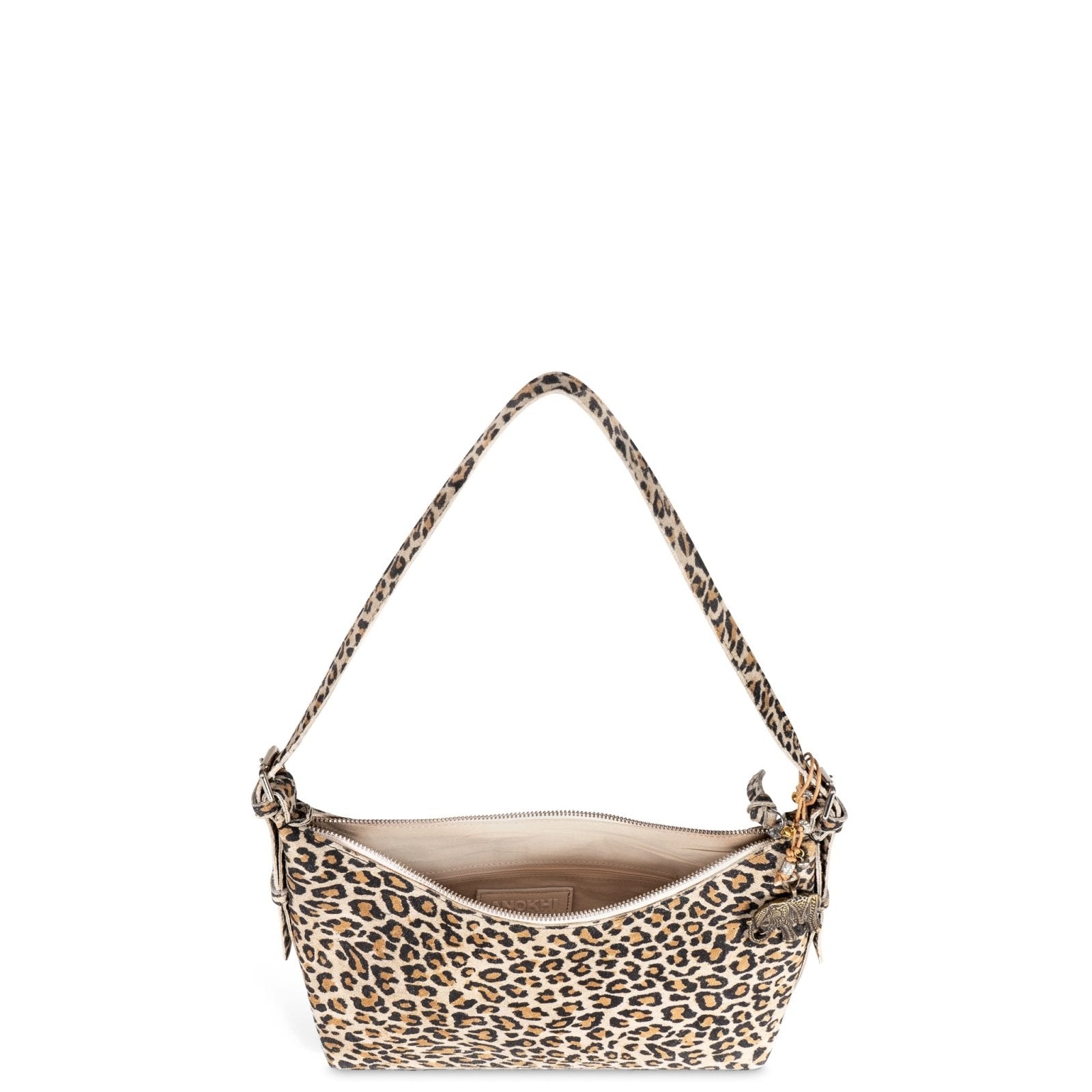 Schultertasche Velourleder Animalprint - ANOKHI