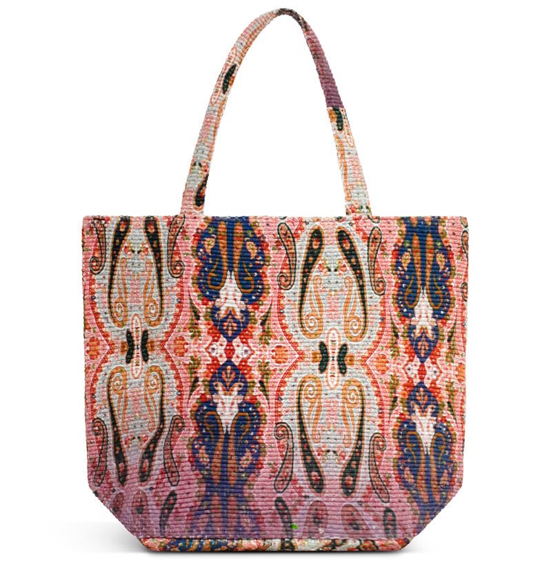 Shopper Tasche Raffiabast 690 pink floral - ANOKHI