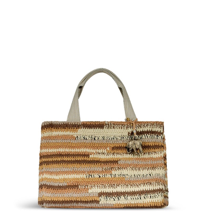 Soft Tote Tasche 972 braun beige - ANOKHI