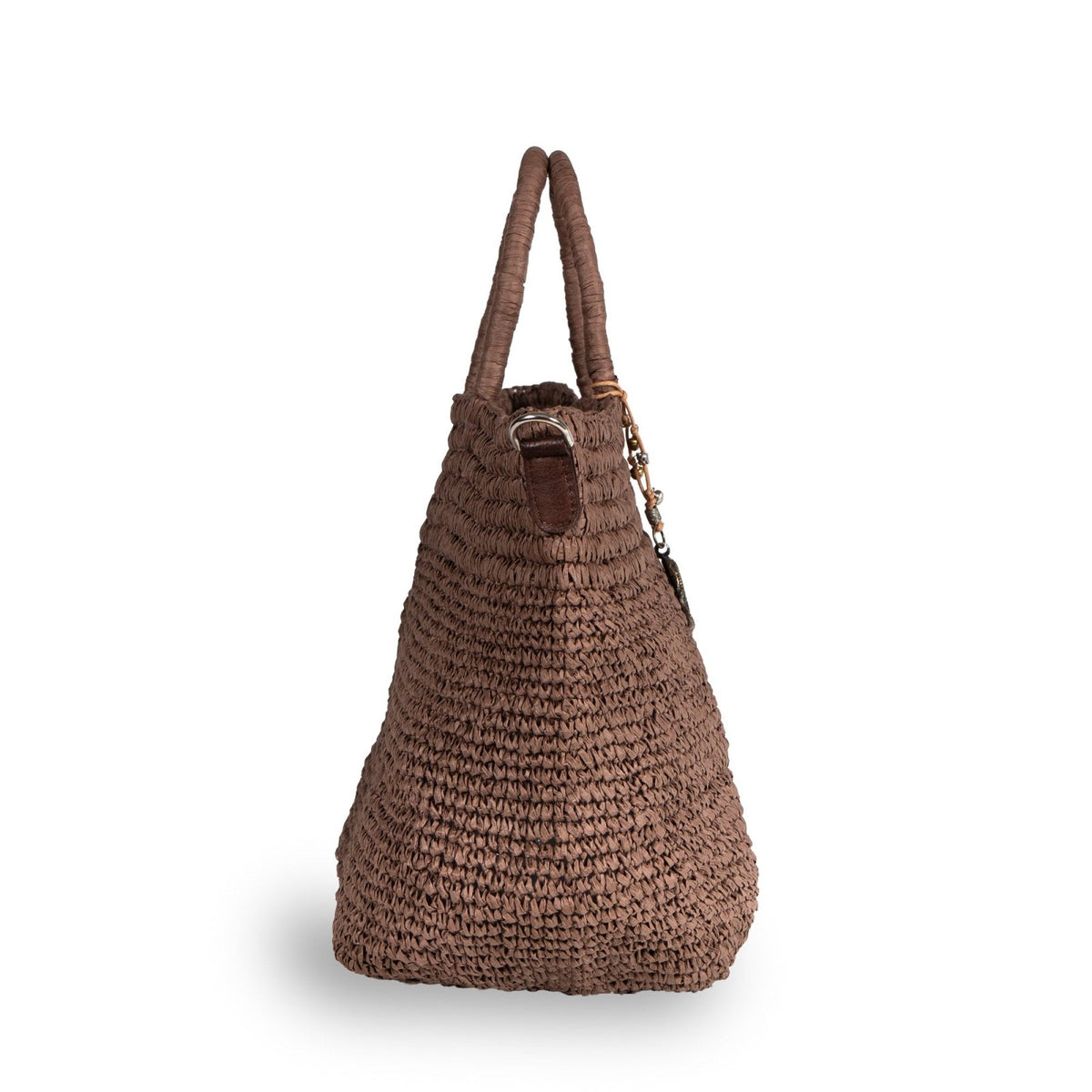 Tote Bag aus Bast Handarbeit braun - ANOKHI