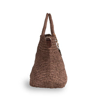 Tote Bag aus Bast Handarbeit braun - ANOKHI