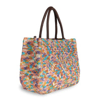 Tote Bag aus Bast Handarbeit multicolor - ANOKHI
