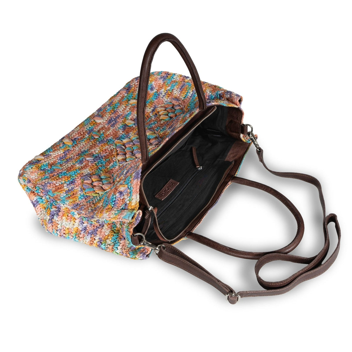 Tote Bag aus Bast Handarbeit multicolor - ANOKHI