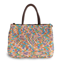 Tote Bag aus Bast Handarbeit multicolor - ANOKHI