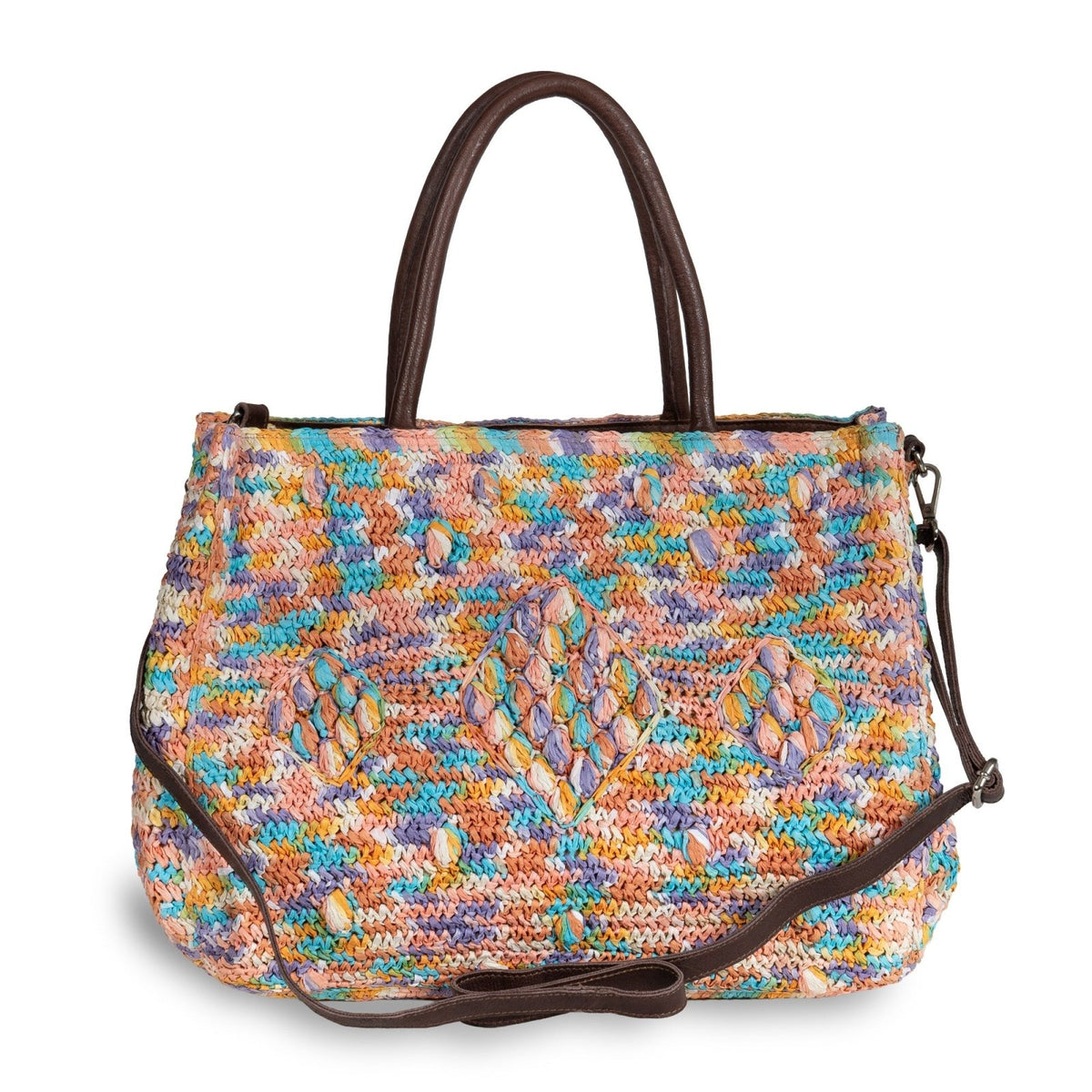 Tote Bag aus Bast Handarbeit multicolor - ANOKHI