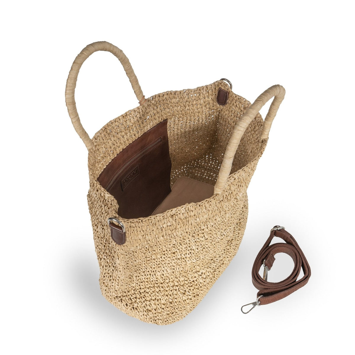 Tote Bag aus Bast Handarbeit natur - ANOKHI
