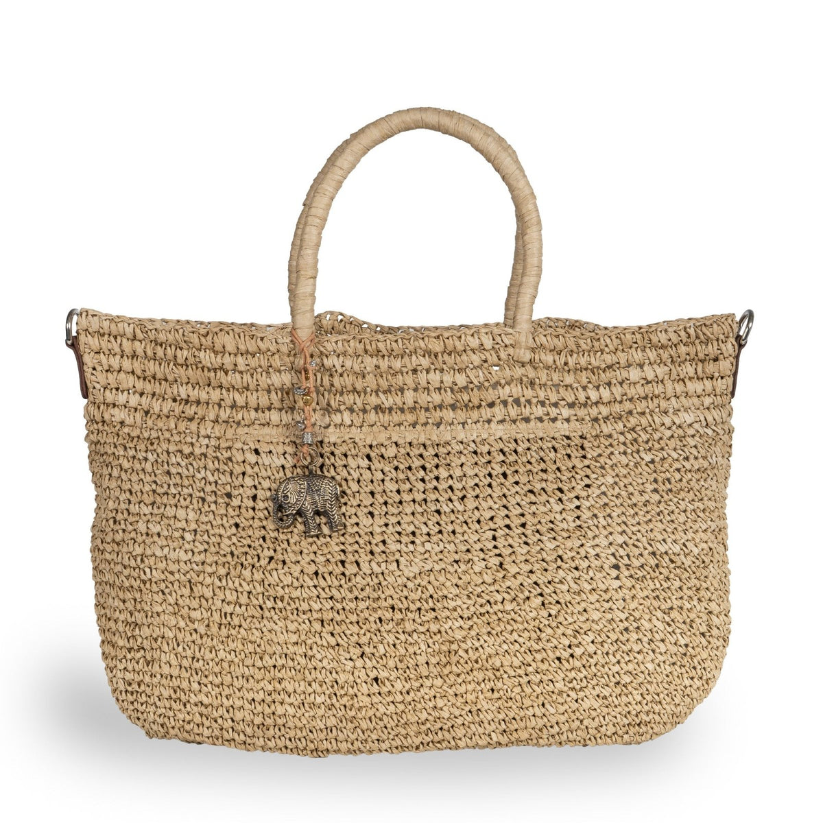 Tote Bag aus Bast Handarbeit natur - ANOKHI