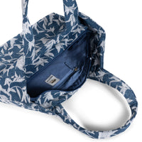 Tote Bag Blue Denim Blumenstick weiß - ANOKHI