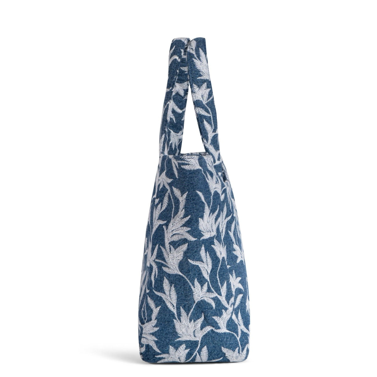 Tote Bag Blue Denim Blumenstick weiß - ANOKHI