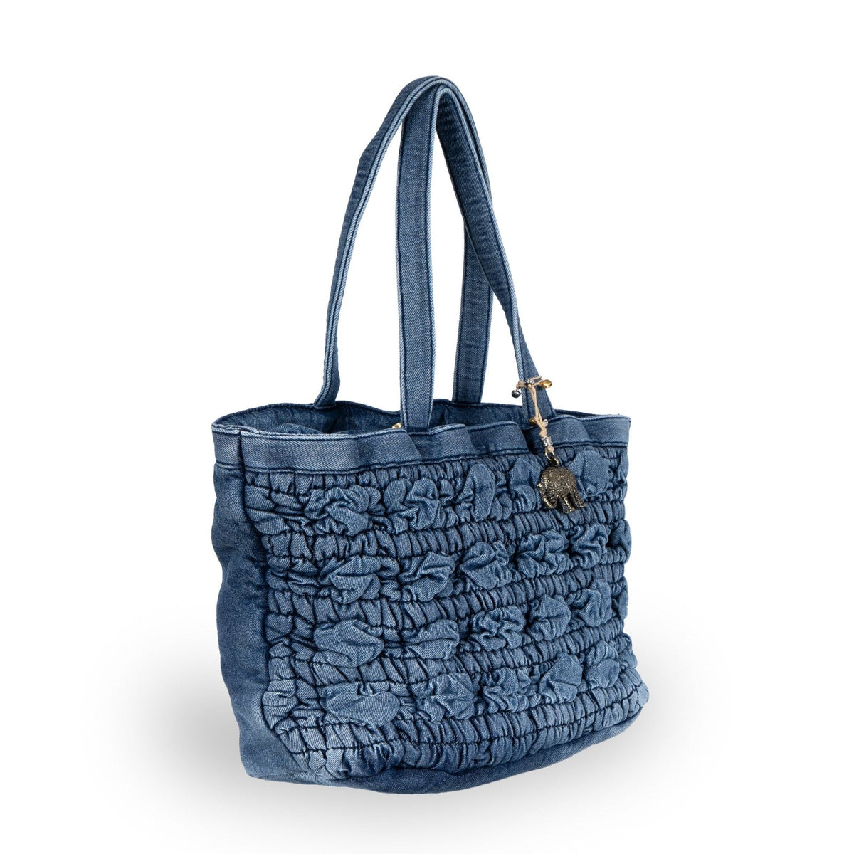 Tote Bag Denim blue Bubbledessin - ANOKHI