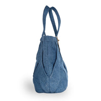 Tote Bag geflochten Denim blau - ANOKHI