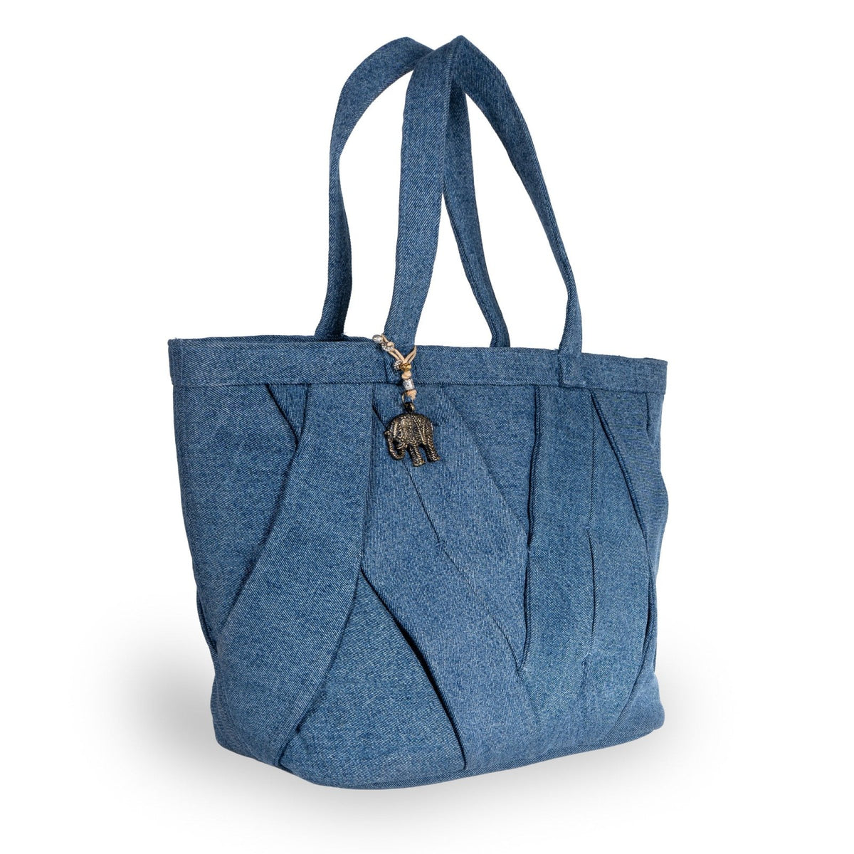 Tote Bag geflochten Denim blau - ANOKHI
