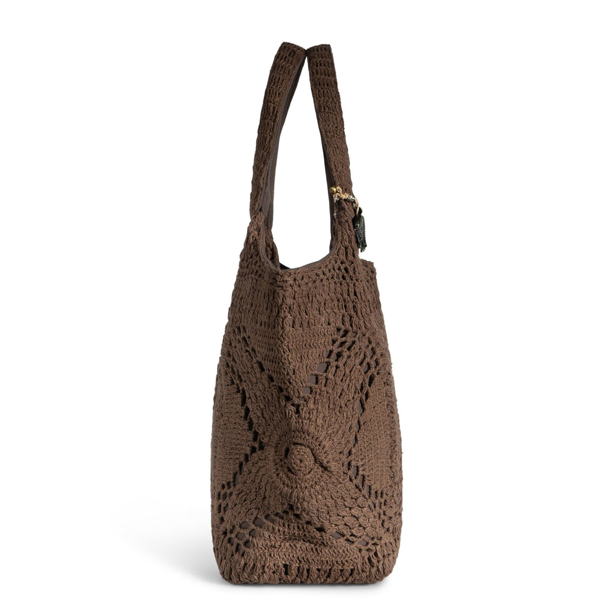 Tote Bag gehäkelt Handarbeit braun - ANOKHI
