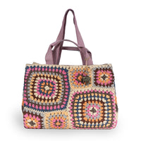 Tote Bag gehäkelt Handarbeit multicolor - ANOKHI