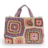 Tote Bag gehäkelt Handarbeit multicolor - ANOKHI