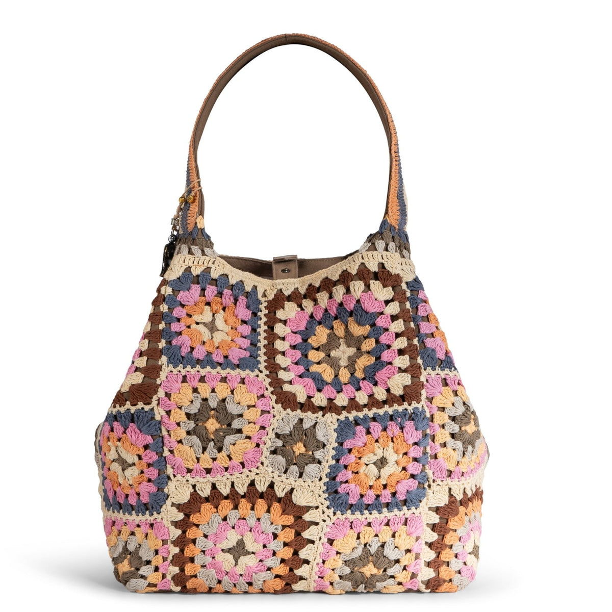 Tote Bag gehäkelt Handarbeit multicolor - ANOKHI