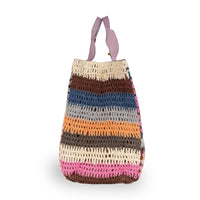 Tote Bag gehäkelt Handarbeit multicolor - ANOKHI
