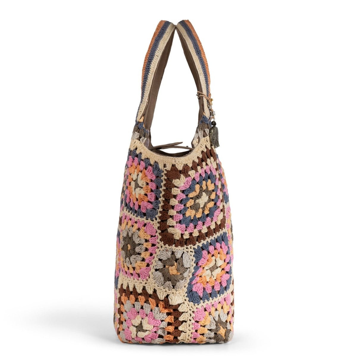 Tote Bag gehäkelt Handarbeit multicolor - ANOKHI