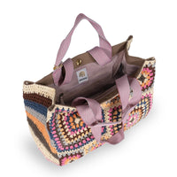 Tote Bag gehäkelt Handarbeit multicolor - ANOKHI