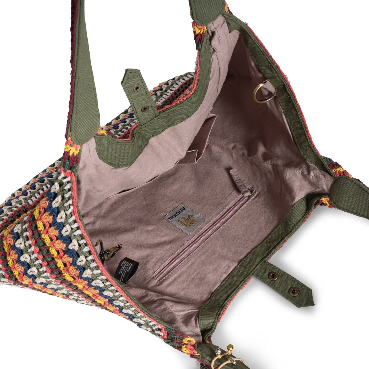 Tote Bag gehäkelt Handarbeit mutlicolor - ANOKHI