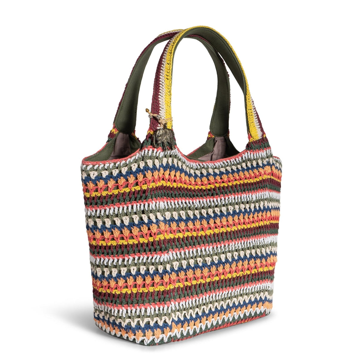 Tote Bag gehäkelt Handarbeit mutlicolor - ANOKHI