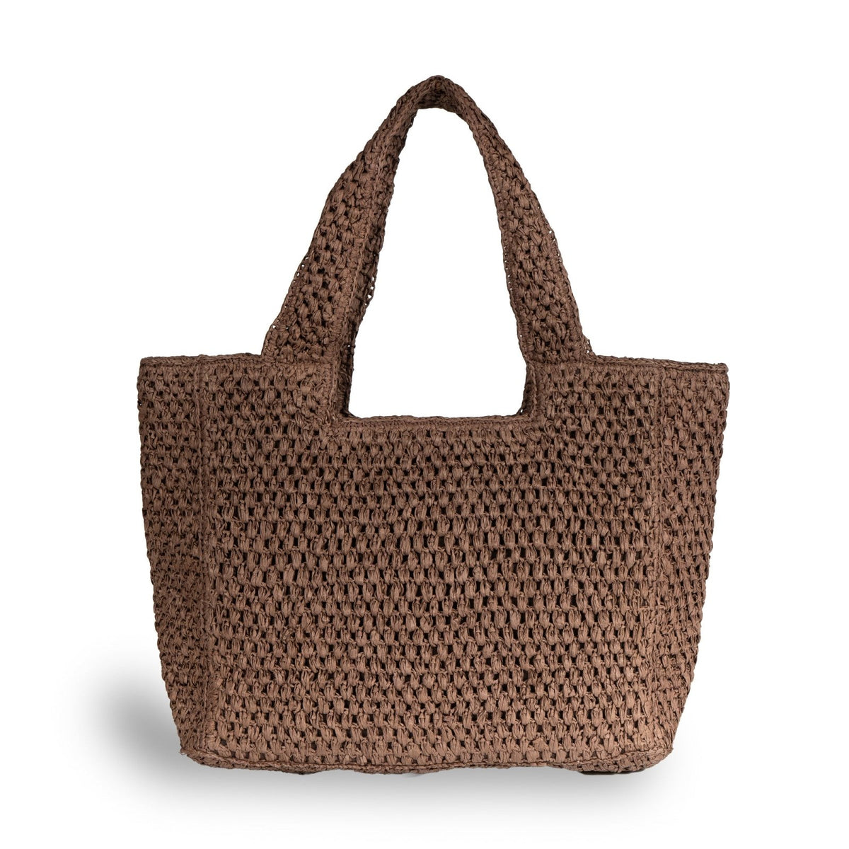 Tote Bag groß aus Bast Handarbeit braun - ANOKHI