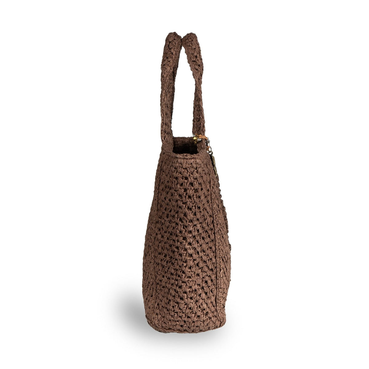 Tote Bag groß aus Bast Handarbeit braun - ANOKHI