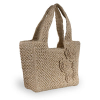 Tote Bag groß aus Bast Handarbeit natur - ANOKHI