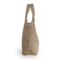Tote Bag groß aus Bast Handarbeit natur - ANOKHI